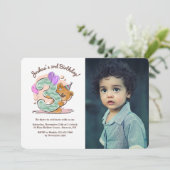 Teddy Bear Invitation photo de trois ans (Debout devant)