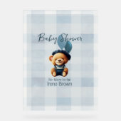 Teddy Bear Jean Baby shower Bleu (Recto)