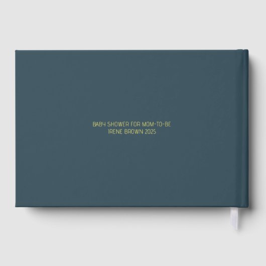 Teddy Bear Jean Baby shower Blue Gastenboek (Achterkant)