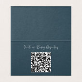 Teddy Bear Jean Baby shower Carte de boîtier bleu (Inside Unfolded)