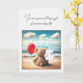 Teddy Bear Jigzaag Puzzle Kaart (Gele Bloem)