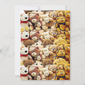 Teddy Bear Jongen Baby Douche Uitnodigingen (Achterkant)