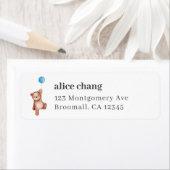 Teddy Bear Jongen Retouradres Etiket (Insitu)