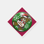 Teddy Bear Kerstfeestay Napkins Servetten (Hoek)