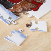 Teddy Bear-kerstkaart Legpuzzel (Zijkant)