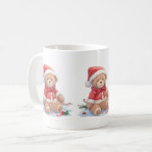Teddy Bear Kerstmis Koffiemok (Voorkant links)