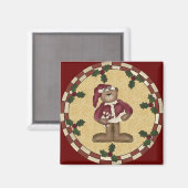 Teddy Bear Kerstmis Magneet (Voorkant / Achterkant)