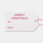 Teddy Bear-kersttrein Gift Labels Cadeaulabel (Voorkant (Horizontaal))
