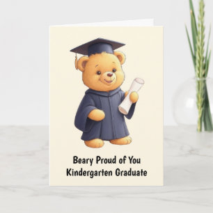 Teddy Bear Kindergarten Afstuderen Kaart