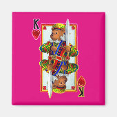 Teddy Bear King of Hearts Magnet (Devant)