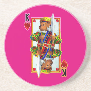 Teddy Bear King of Hearts Onderzetter
