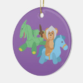 Teddy Bear Knight Keramisch Ornament (Links)