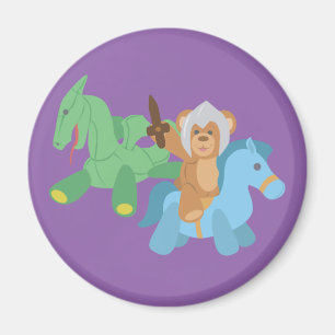 Teddy Bear Knight Magneet