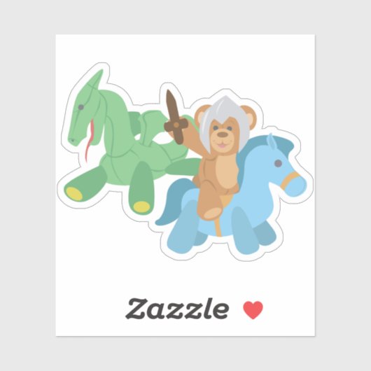 Teddy Bear Knight Sticker (Vel)