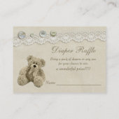 Teddy Bear  Lace Luier Raffle Informatiekaartje (Achterkant)