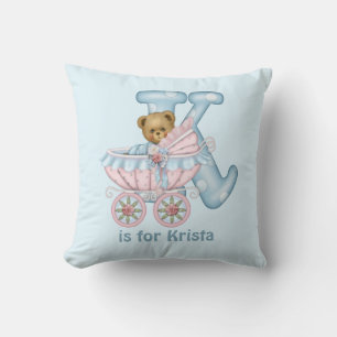 Teddy Bear Letter K Monogram Kussen
