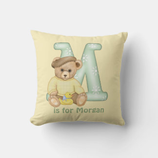 Teddy Bear Letter M Monogram Kussen