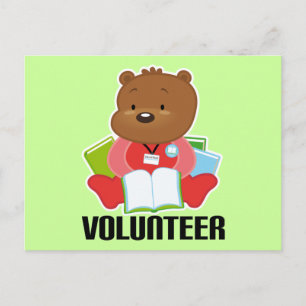 Teddy Bear Library Volunteer Gift Briefkaart