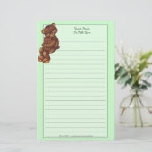Teddy Bear Lined Stationery Briefpapier (Staand voorkant)