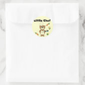 Teddy Bear Little Chef Tshirts and Gifts Ronde Sticker (Tas)