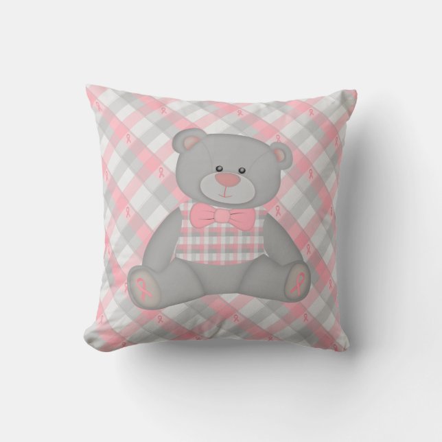 Teddy Bear Live Laugh Love Survivors Pillow Kussen (Voorkant)