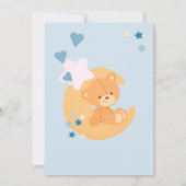 Teddy Bear Love Baby Boy Shower | Kaart (Achterkant)