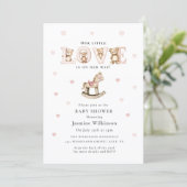 Teddy Bear Love Baby Shower Invitation (Debout devant)
