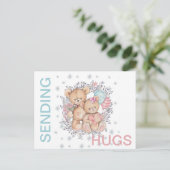 Teddy Bear LOVE Get Well ENVOYER HUGS Carte postal (Debout devant)