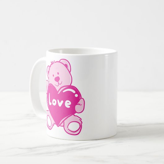 Teddy Bear Love Mug (Devant gauche)