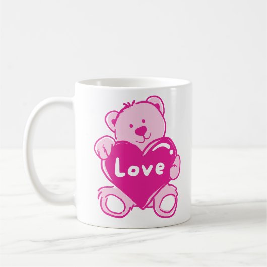 Teddy Bear Love Mug (Gauche)