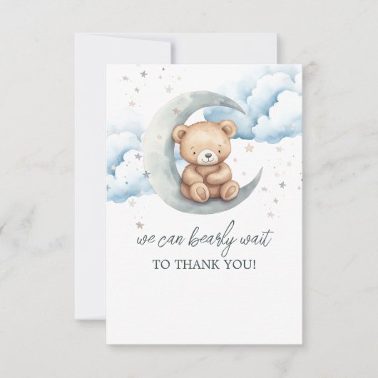 Teddy Bear Lune étoiles Merci (Devant)