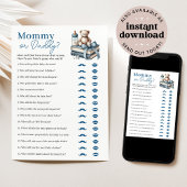 Teddy Bear maman ou papa Baby shower carte de jeu