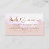 Teddy Bear Meisje Baby shower Boeken voor de baby Informatiekaartje (Voorkant)