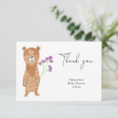 Teddy bear merci baby shower (Debout devant)