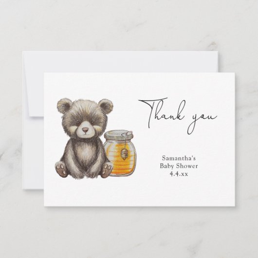 Teddy bear merci baby shower (Devant)