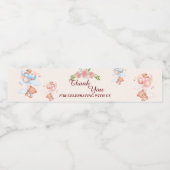 Teddy Bear Merci bébé Show Water Bottle Étiquette (Étiquettes simples)