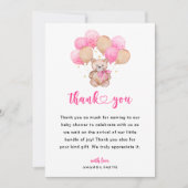 Teddy Bear Merci Carte personnalisée (Devant)