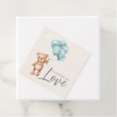 Teddy Bear met ballonnen Bedankjes Labels (In situ)