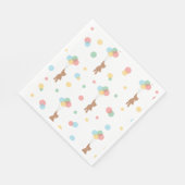 Teddy Bear met ballonnen Servet (Hoek)