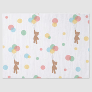 Teddy Bear met ballonnen Tissuepapier