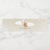 Teddy Bear met ballonnen Waterfles Etiket (Enkel label)