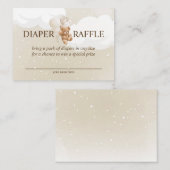 Teddy Bear met Balloons Diaper Raffle Kaart (Voorkant / Achterkant)