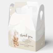 Teddy Bear met Balloons Favor Box Bedankdoosjes (Geopend)