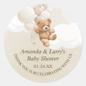 Teddy Bear met Balloons Sticker (Voorkant)