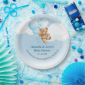 Teddy Bear met Blue Balloons Paper Borden Papieren Bordje (Feest)
