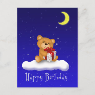 Teddy Bear met cadeau - Happy Birthday Briefkaart