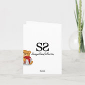 Teddy Bear met cadeau - Happy Birthday Card Kaart (Achterkant)