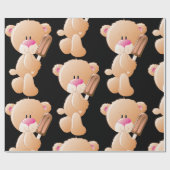 Teddy Bear met een ijsblok Cadeaupapier (Vlak)