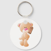 Teddy Bear met een ijsblokSleutelhanger Sleutelhanger (Voorkant)