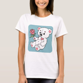 Teddy Bear met Roos T-shirt